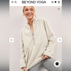 NWOT! Beyond Yoga Explorer Half Zip Pullover in Dove XS